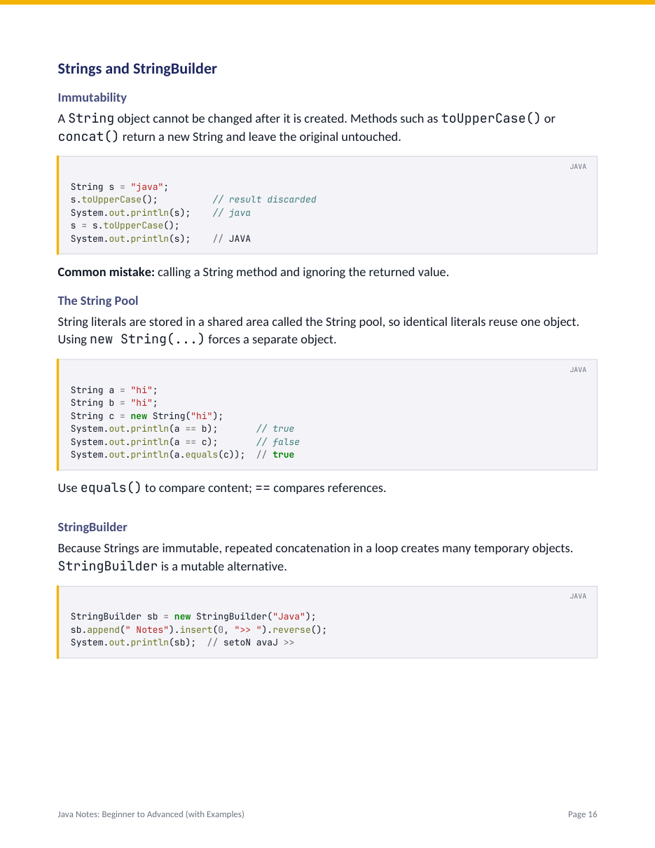 Java Notes: Beginner to Advanced (with Examples) — page 16