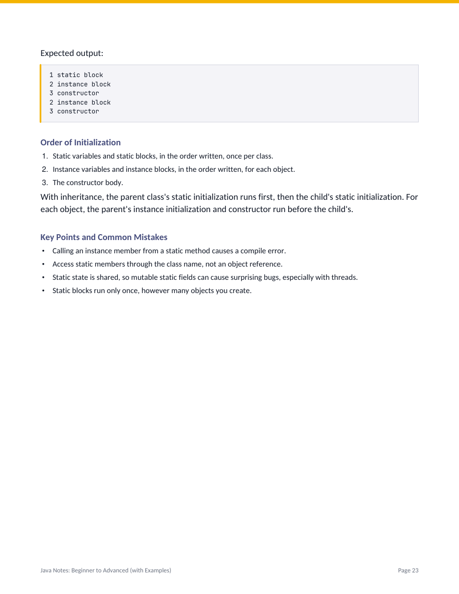 Java Notes: Beginner to Advanced (with Examples) — page 23