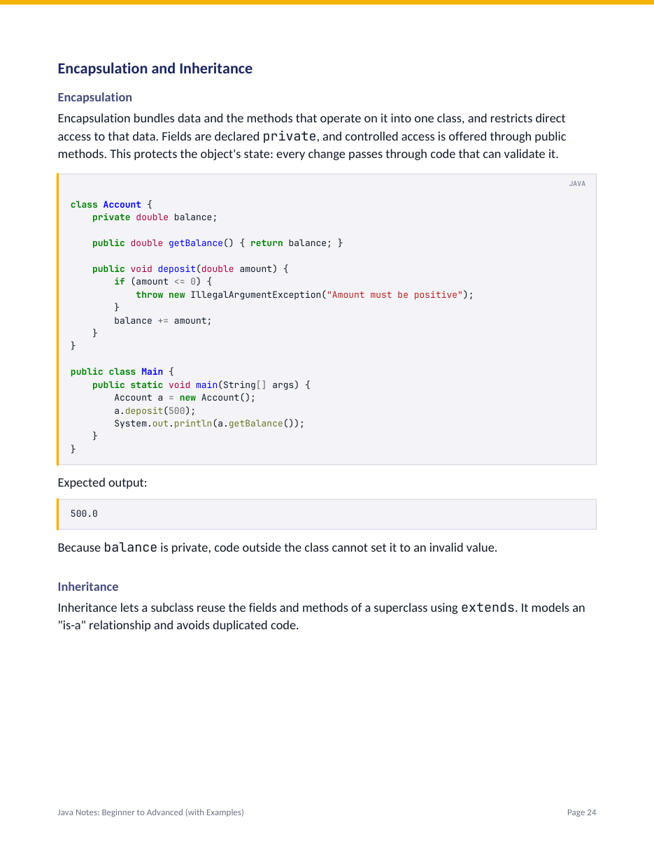 Java Notes: Beginner to Advanced (with Examples) — page 24