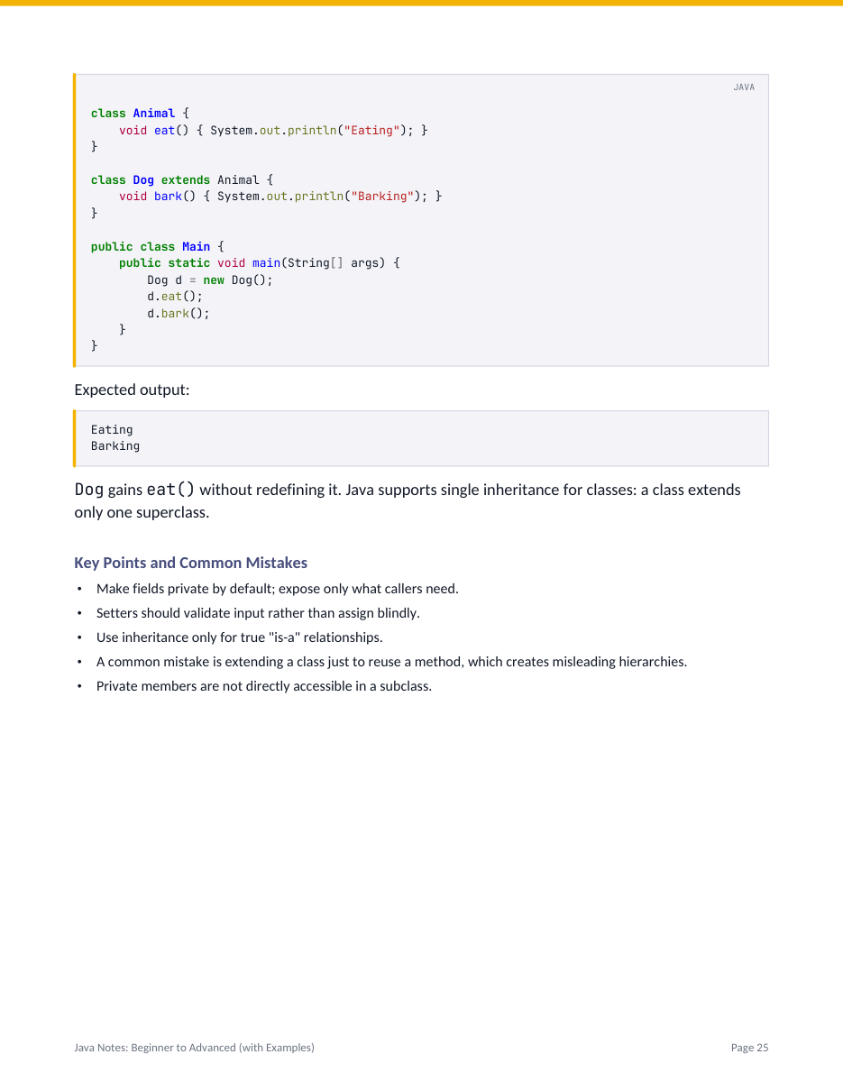 Java Notes: Beginner to Advanced (with Examples) — page 25