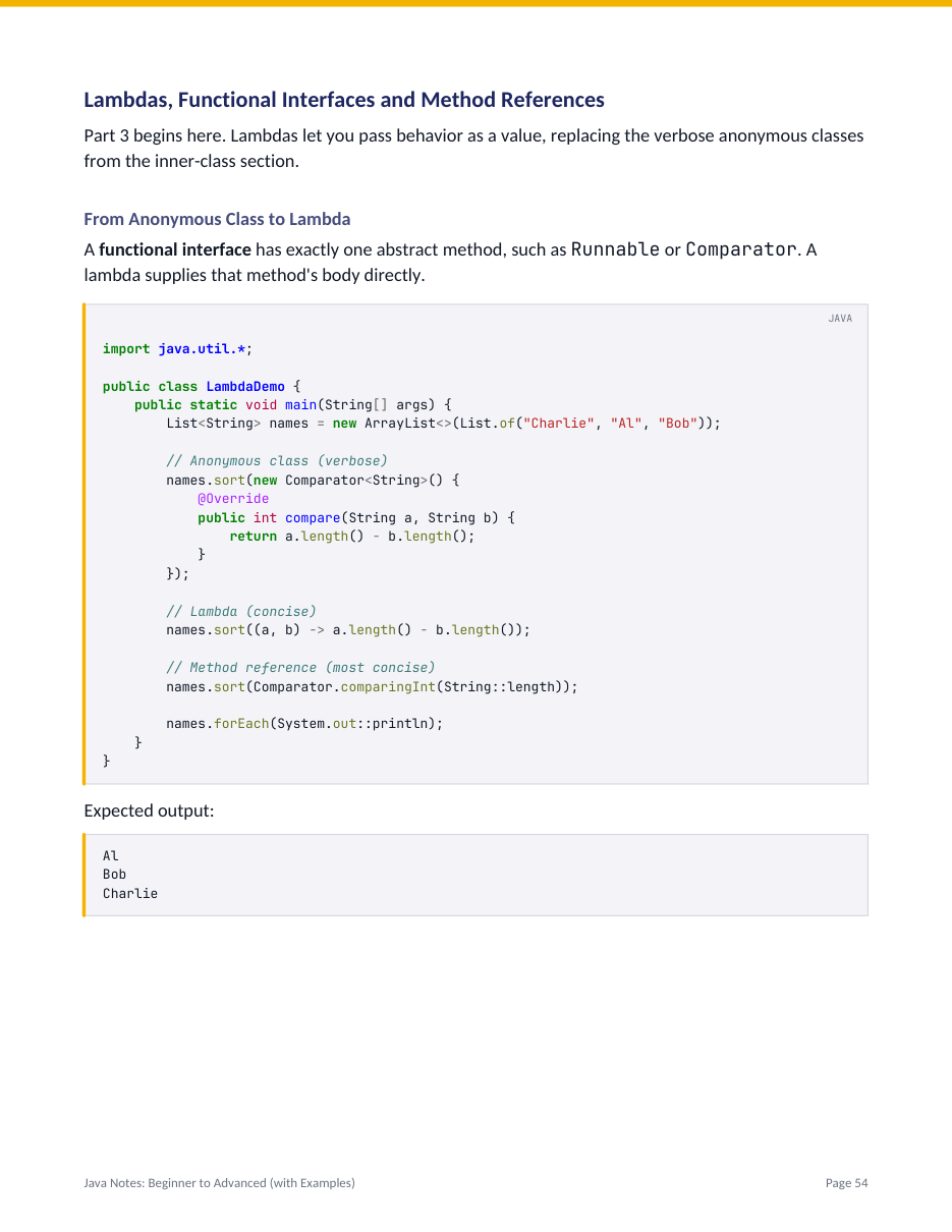 Java Notes: Beginner to Advanced (with Examples) — page 54