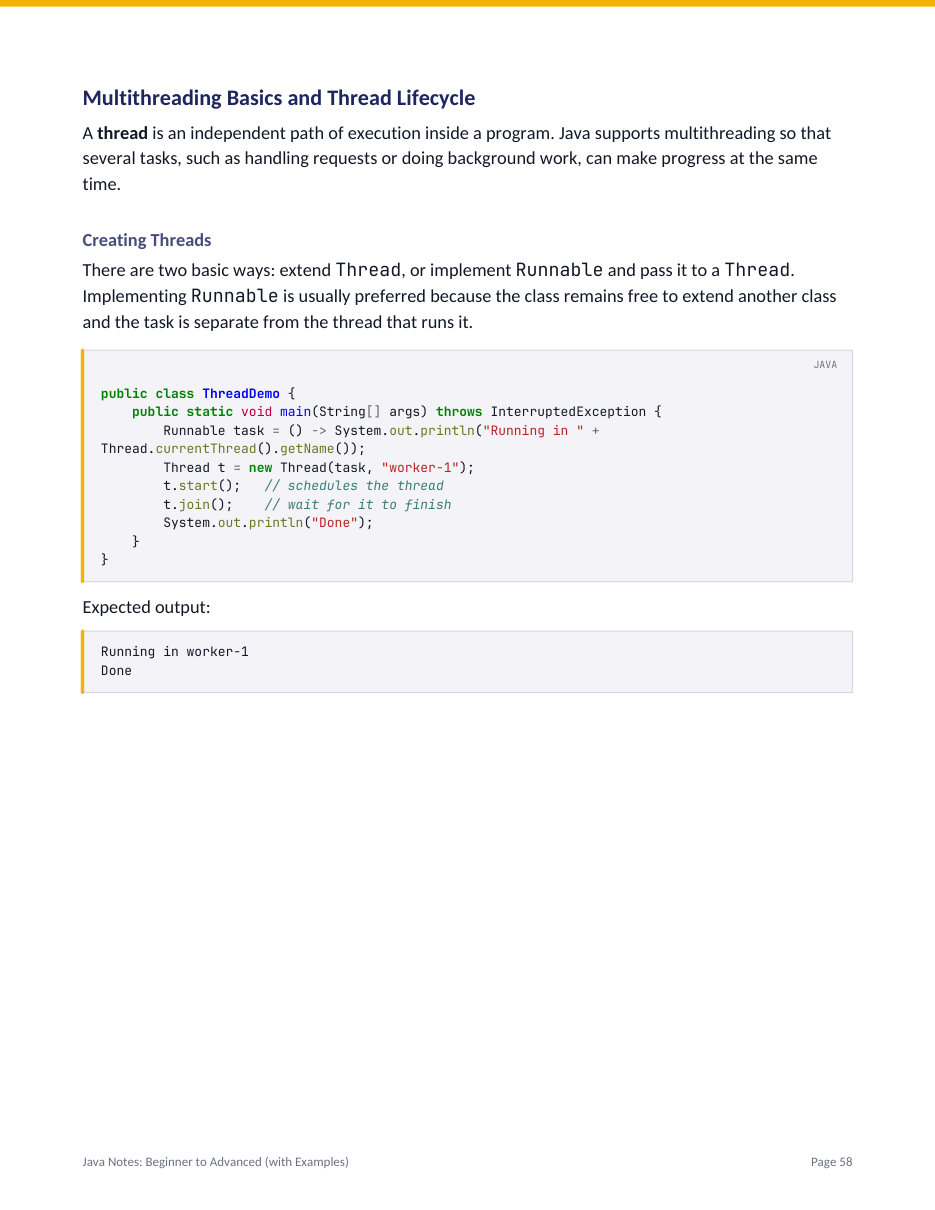 Java Notes: Beginner to Advanced (with Examples) — page 58