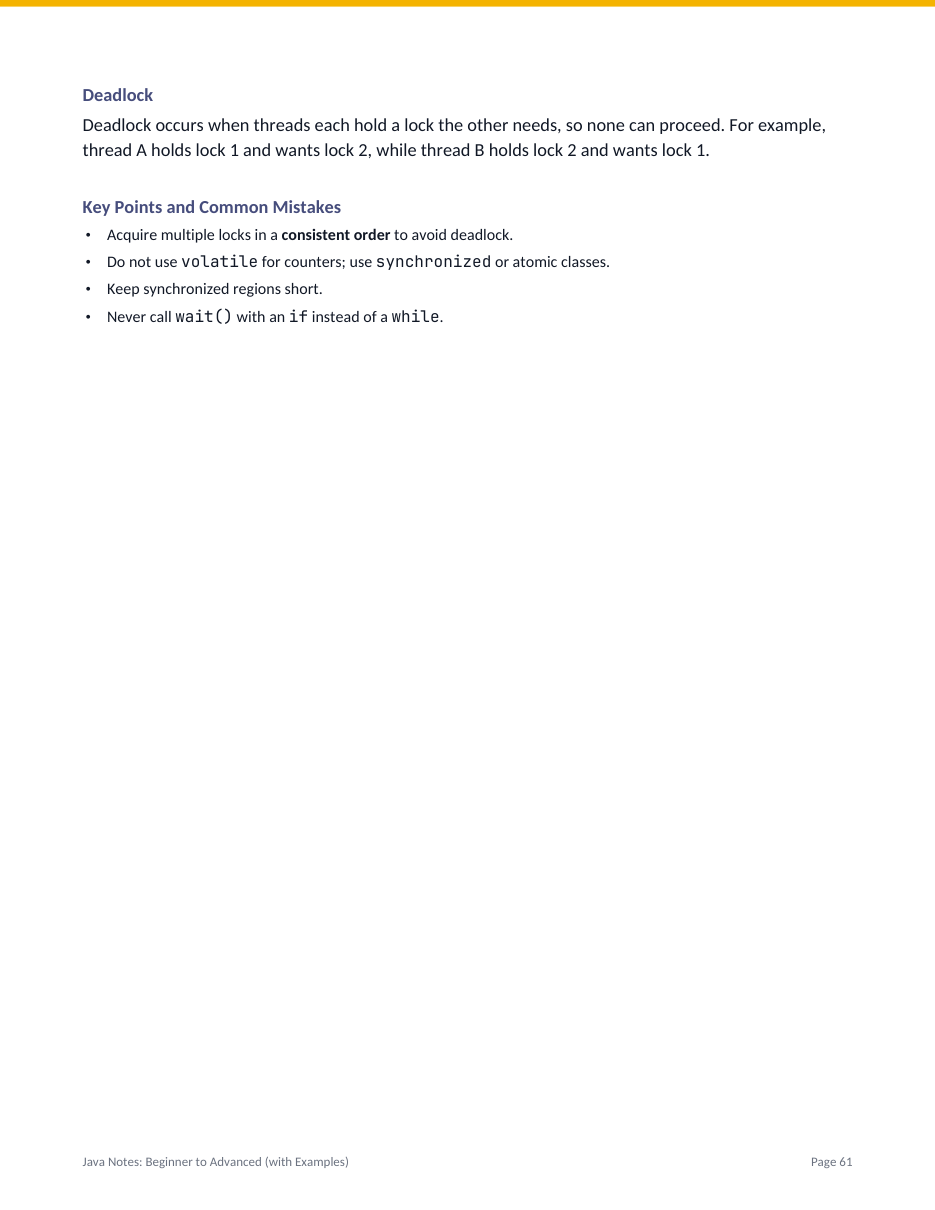 Java Notes: Beginner to Advanced (with Examples) — page 61