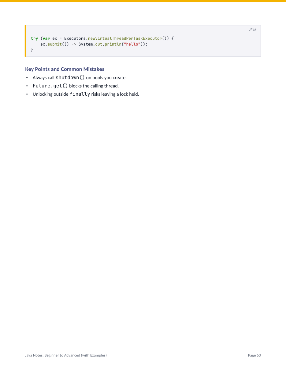Java Notes: Beginner to Advanced (with Examples) — page 63
