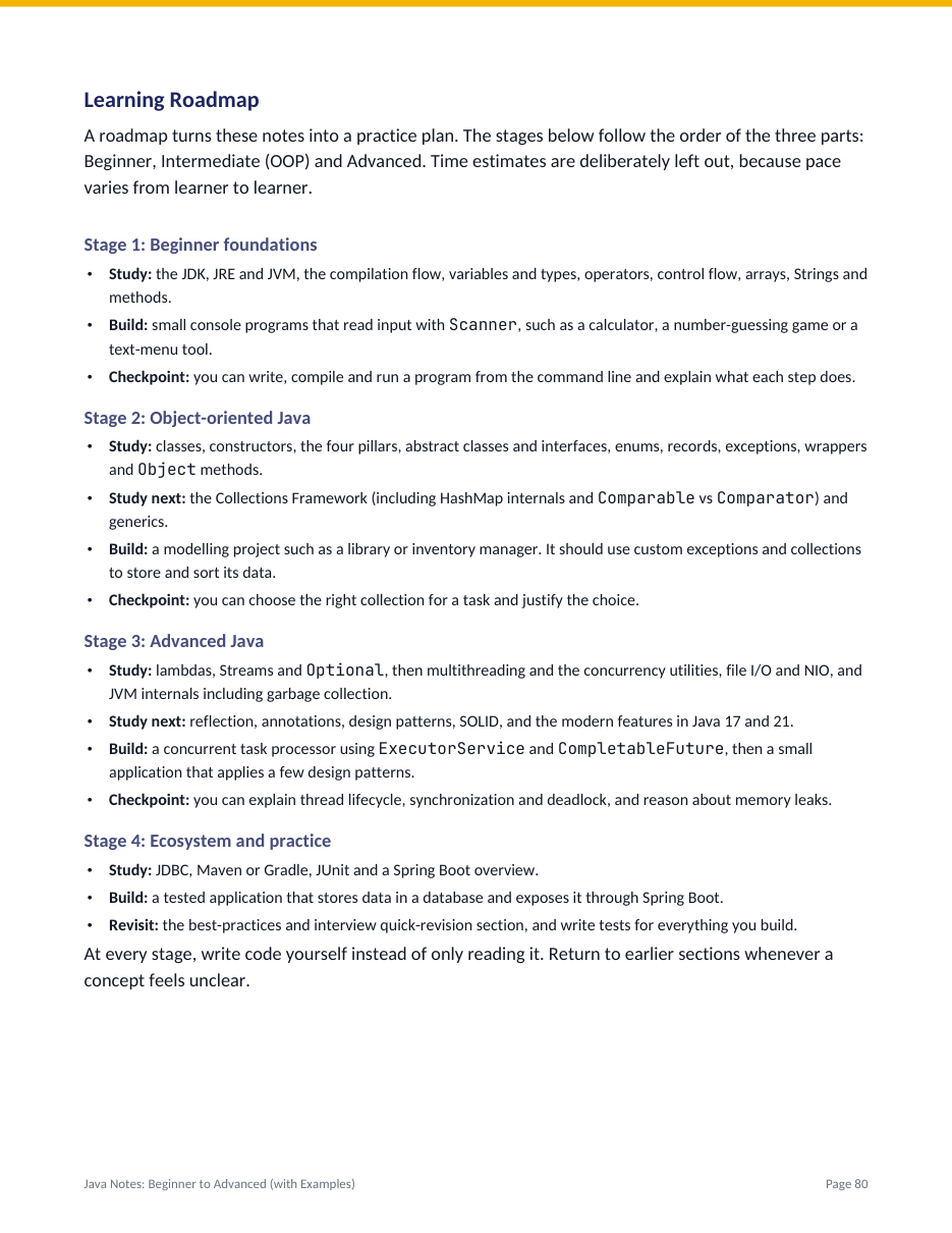 Java Notes: Beginner to Advanced (with Examples) — page 80